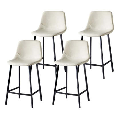 Leather Bucket Iron Bar Stool
