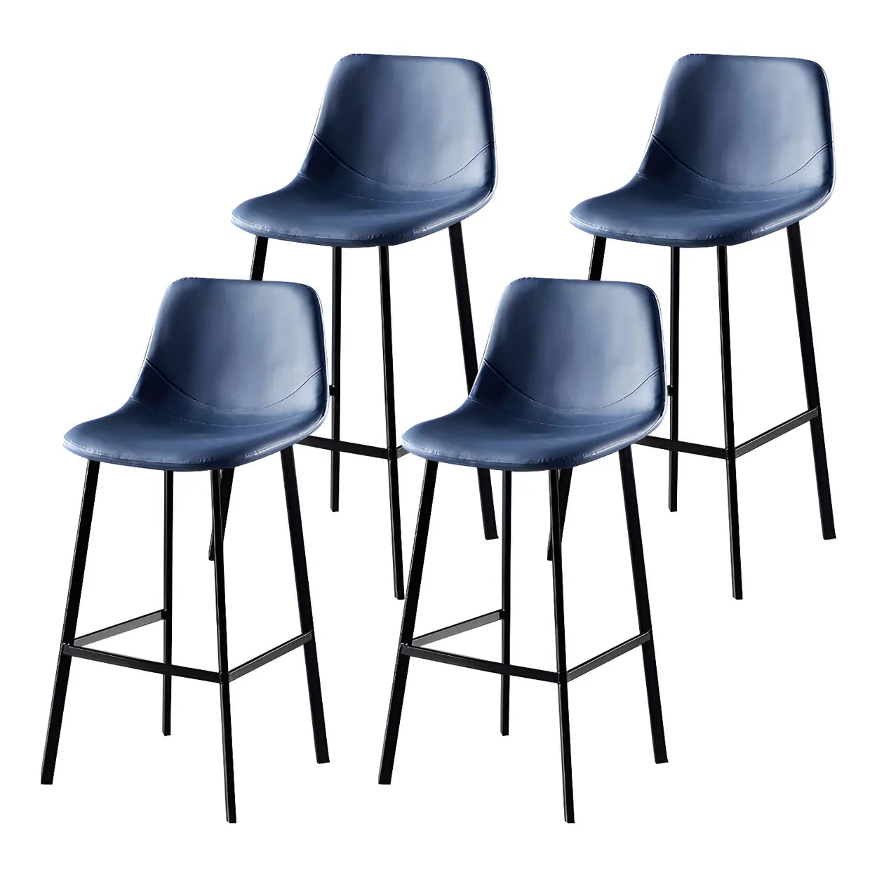 Leather Bucket Iron Bar Stool