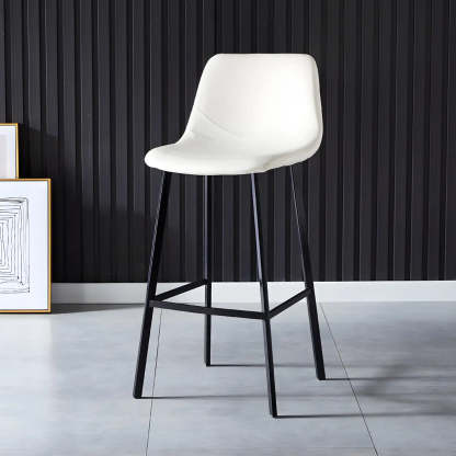 Leather Bucket Iron Bar Stool