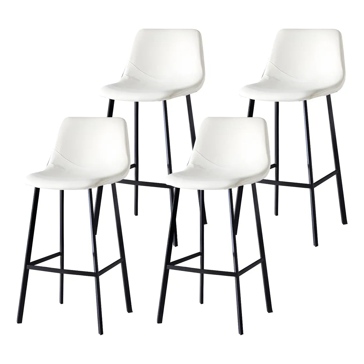 Leather Bucket Iron Bar Stool