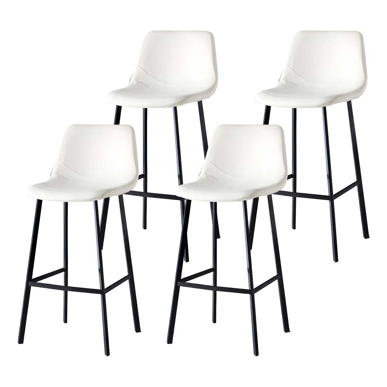 Leather Bucket Iron Bar Stool