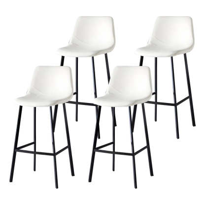 Leather Bucket Iron Bar Stool