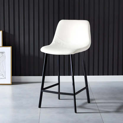 Leather Bucket Iron Bar Stool