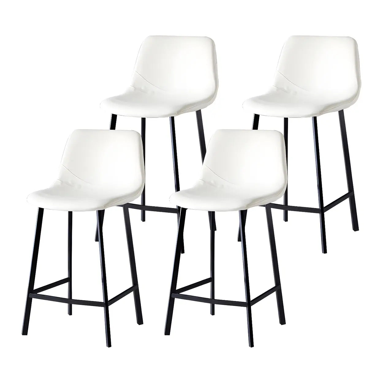 Leather Bucket Iron Bar Stool