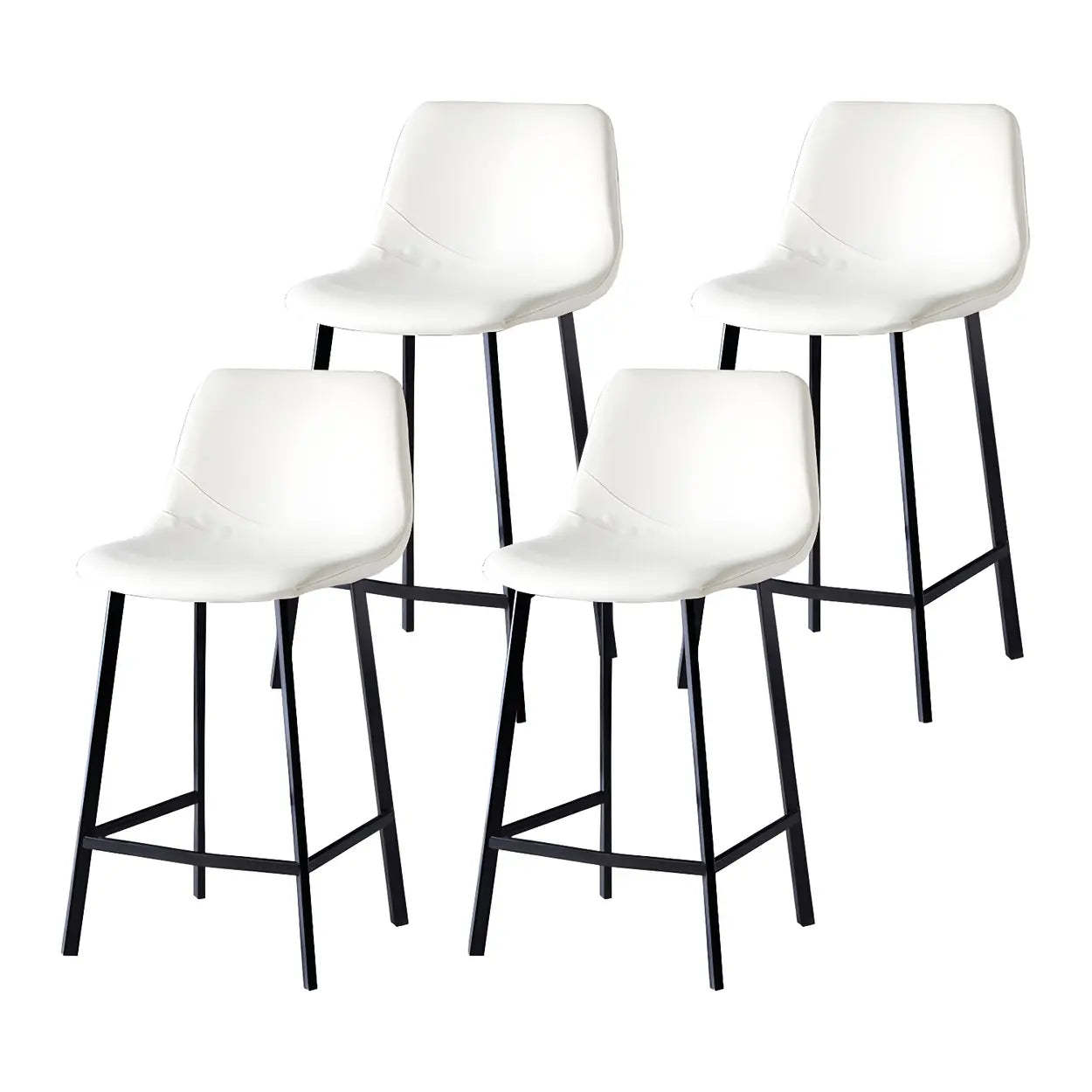 Leather Bucket Iron Bar Stool