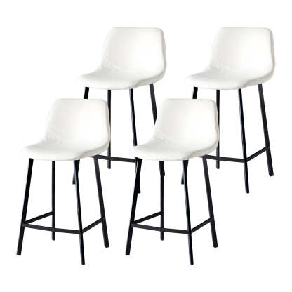 Leather Bucket Iron Bar Stool