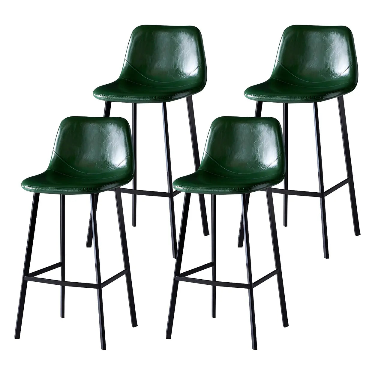 Leather Bucket Iron Bar Stool