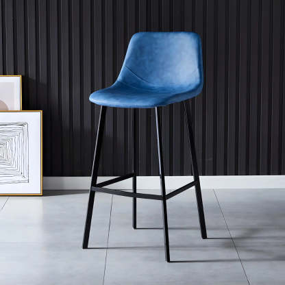 Leather Bucket Iron Bar Stool