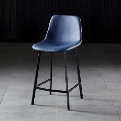 Leather Bucket Iron Bar Stool