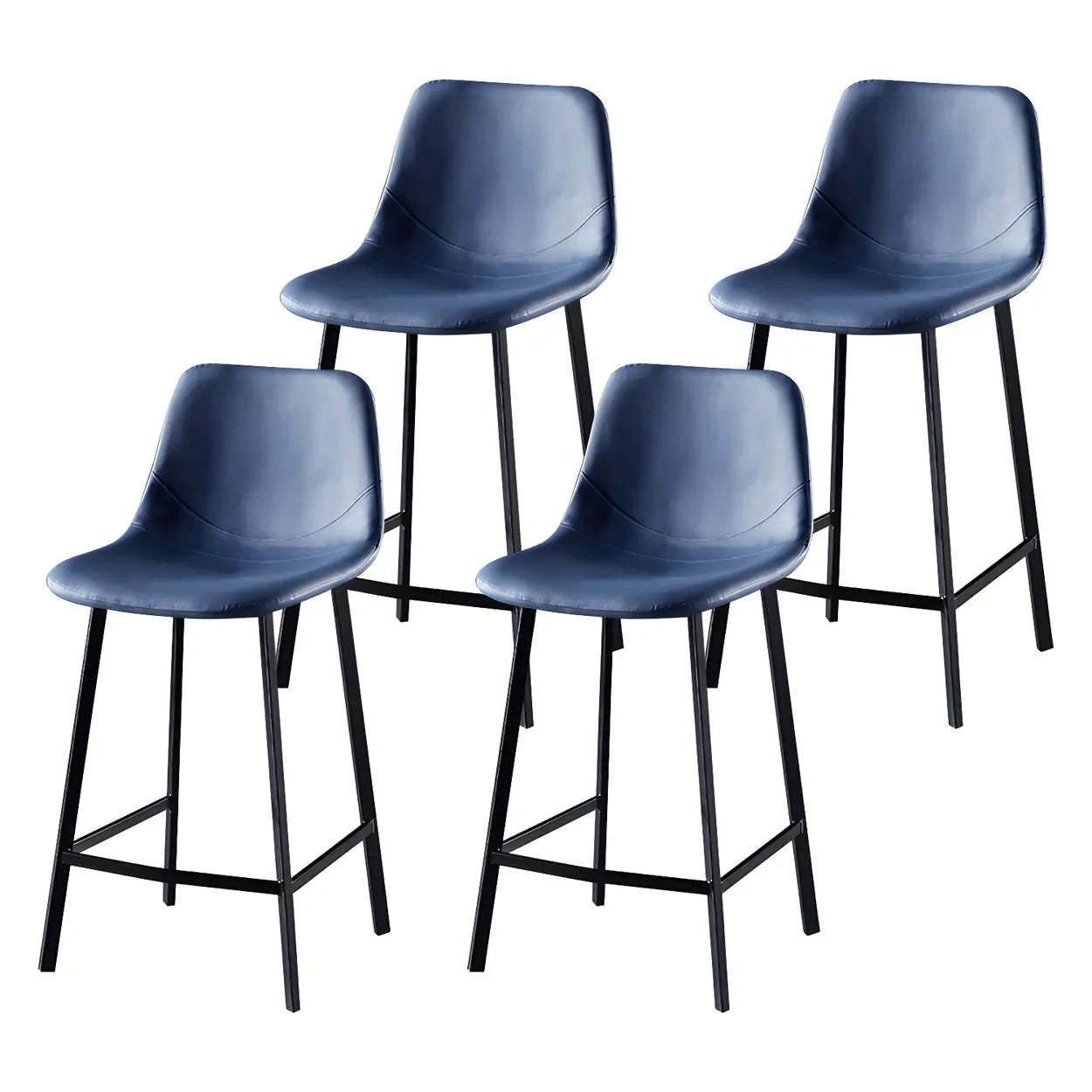 Leather Bucket Iron Bar Stool