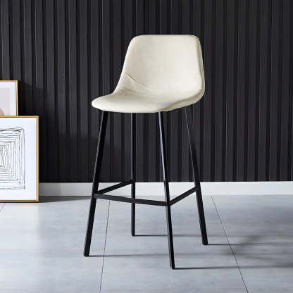 Leather Bucket Iron Bar Stool