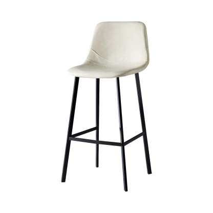 Leather Bucket Iron Bar Stool