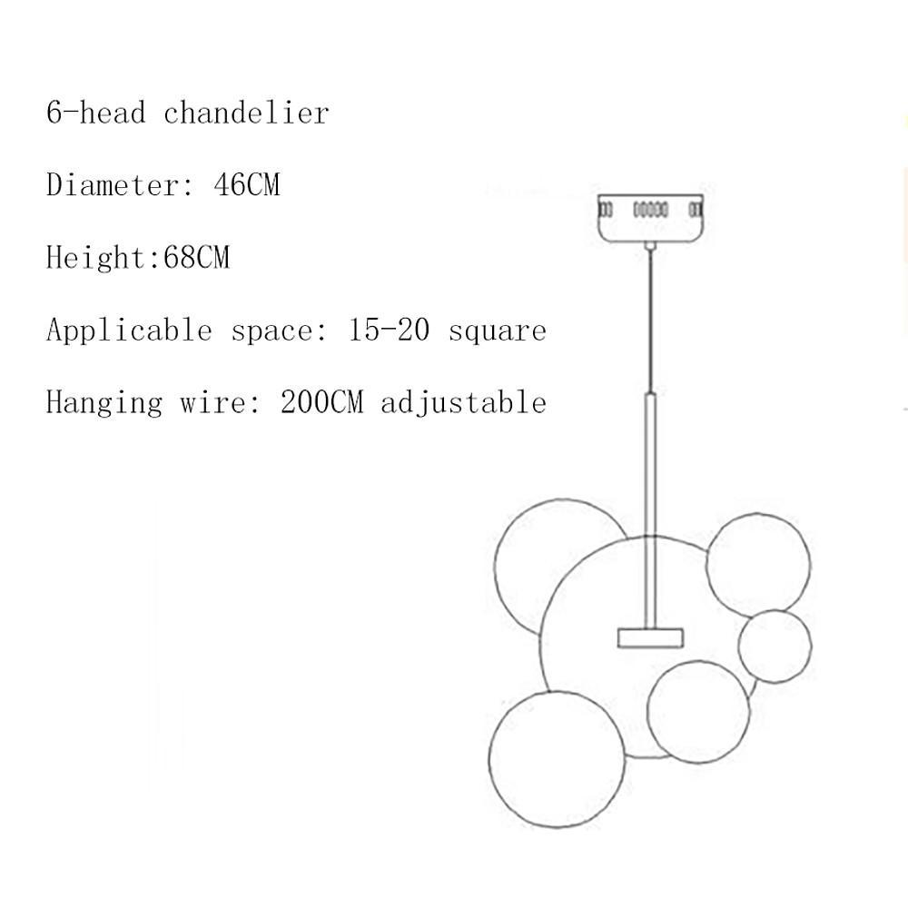 Globe Bubble Glass Pendant Light Modern Pendant Lighting-Lighom