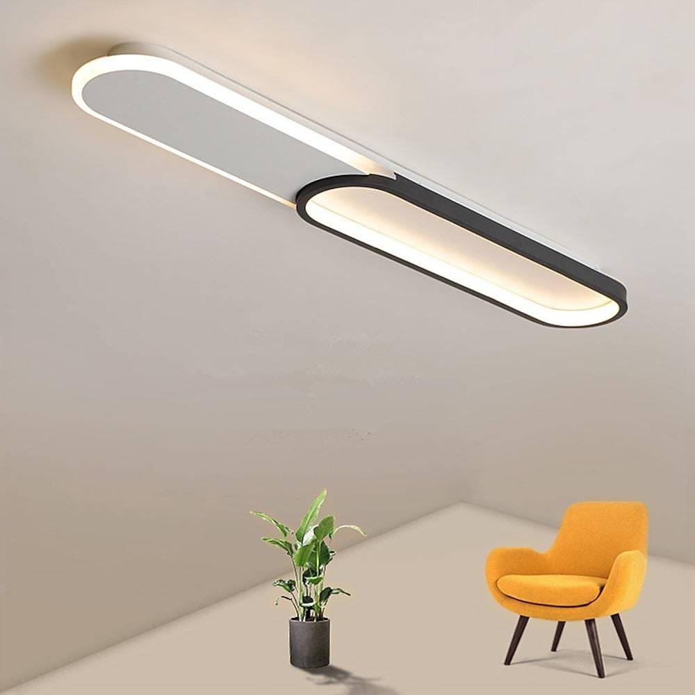 Lighom two-rectangle synthetic flush mount lighting for bedroom — 16" L / Cool White (6000K)