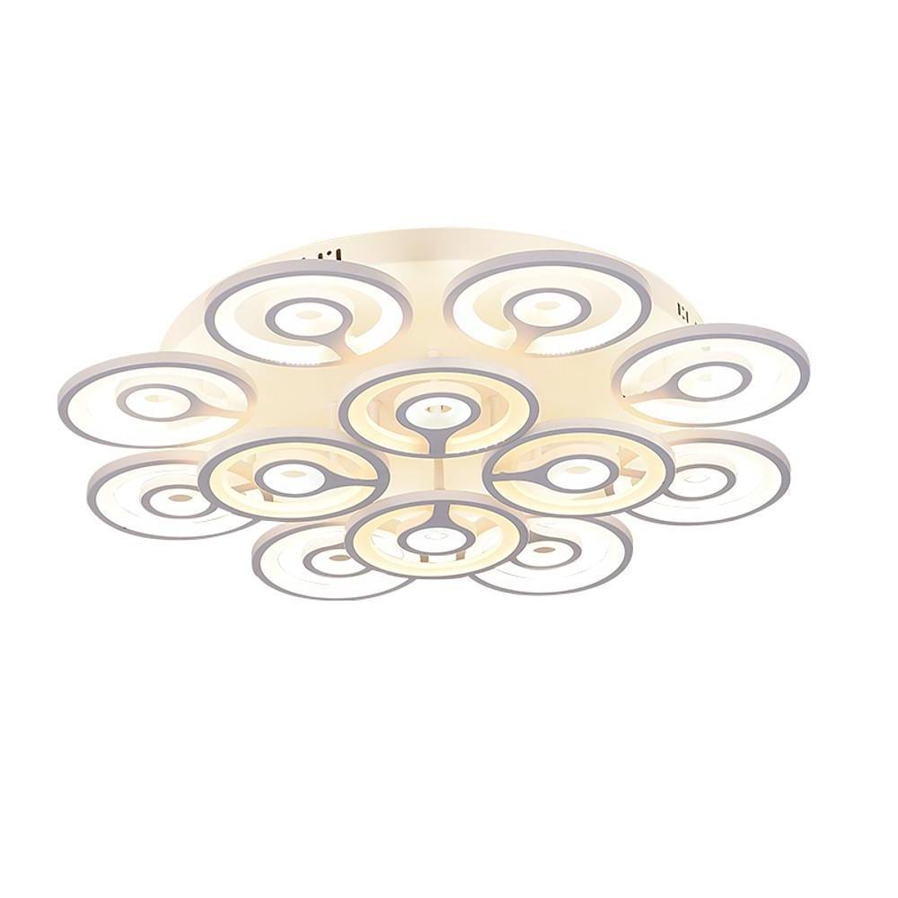 Round Flower Shaped LED Modern Flush Mount Lighting Ceiling Lights Hanging Light-Lighom