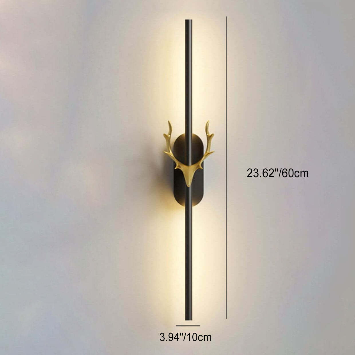 Modern Aluminum Antler Strip LED Sconce — Black / A / 220V-240V For UK/AU