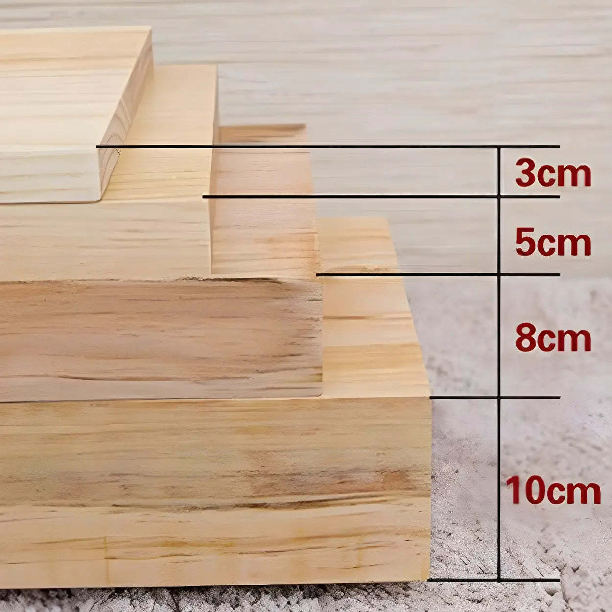 C-Shape Metal-Wood Side Table