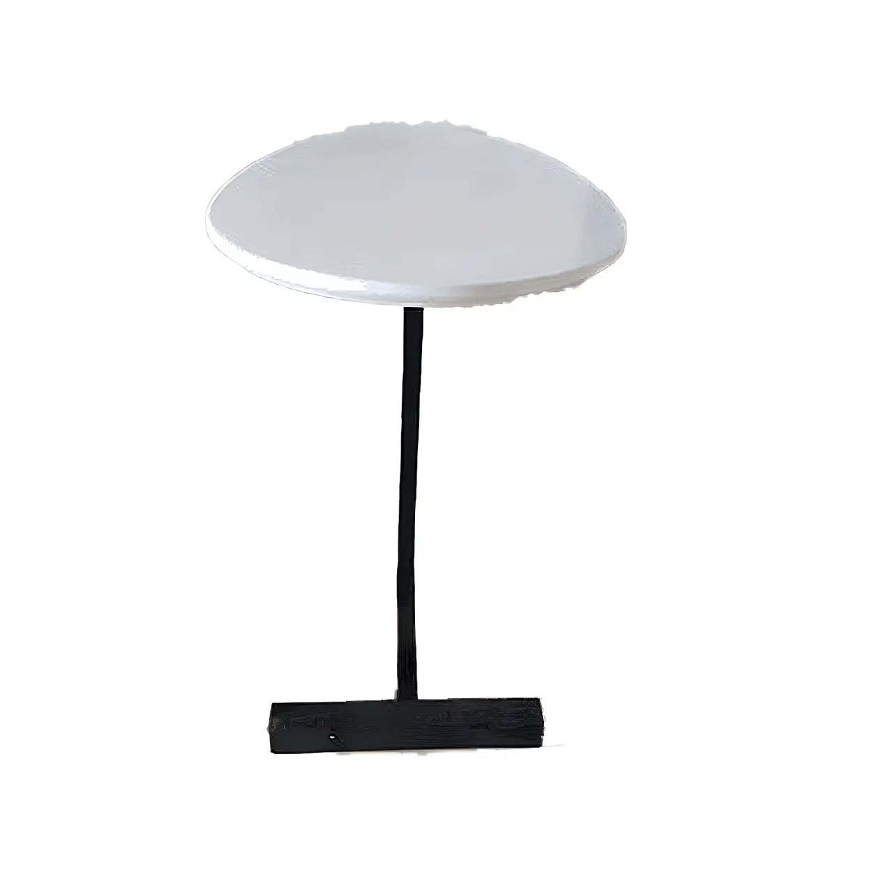 C-Shape Metal-Wood Side Table