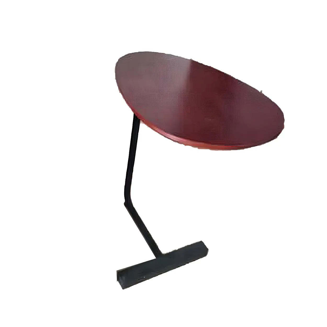 C-Shape Metal-Wood Side Table