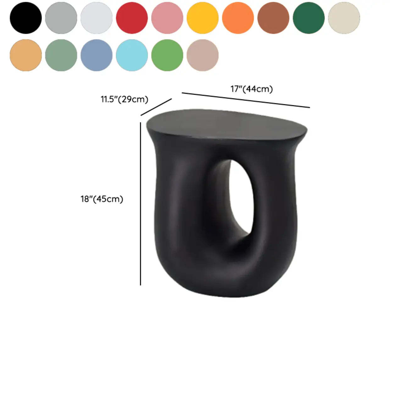 Modern Sculptural Acrylic White Side Table