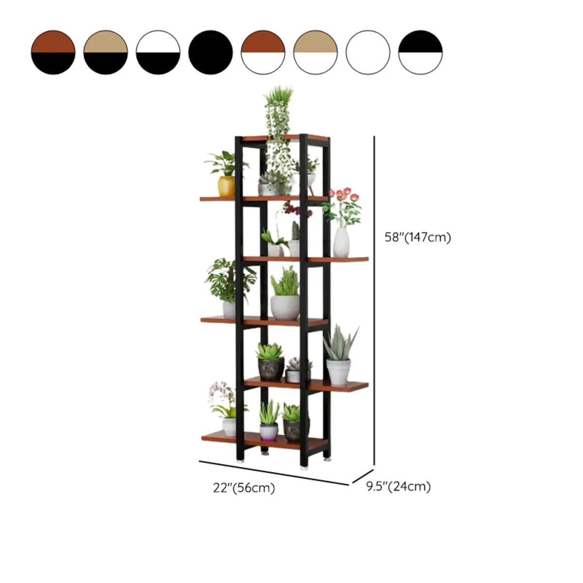 Stylish Rectangle Wood Indoor Plant Stand