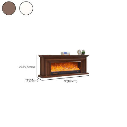 Modern White Fireplace TV Stand with Flame