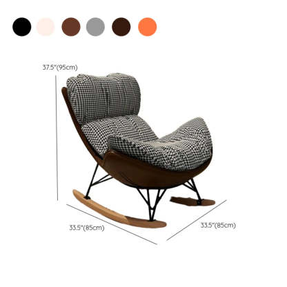 Houndstooth Slipcover Rocking Chair