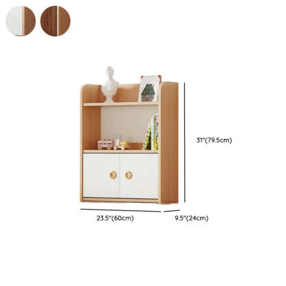 Simple Rectangular Open-Back Wood Bookshelf
