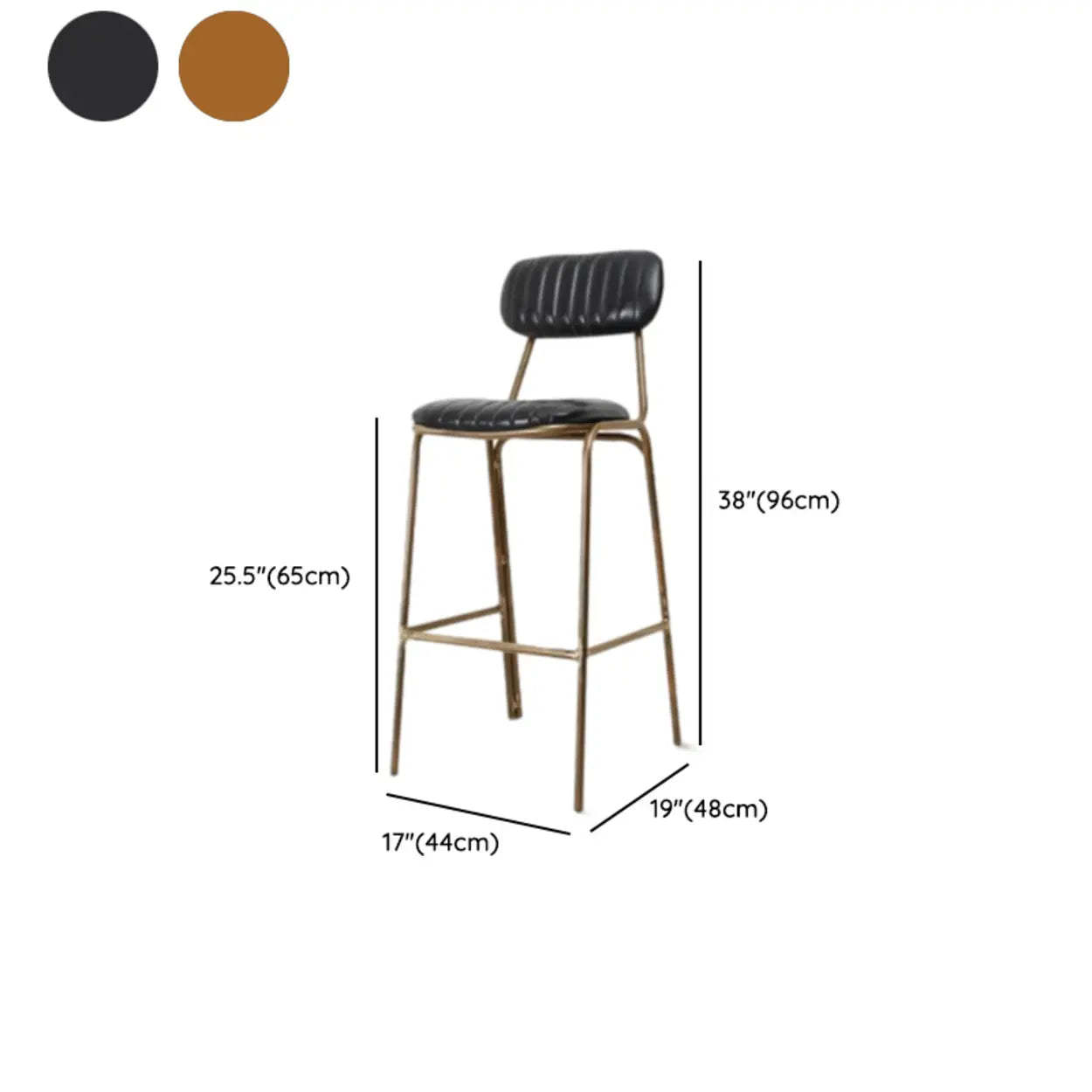 Modern Leather Metal Saddle Bar Stool
