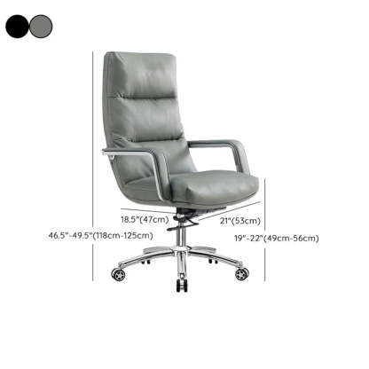 Tilt Swivel Ergonomic Leather Office Chair with Wheels