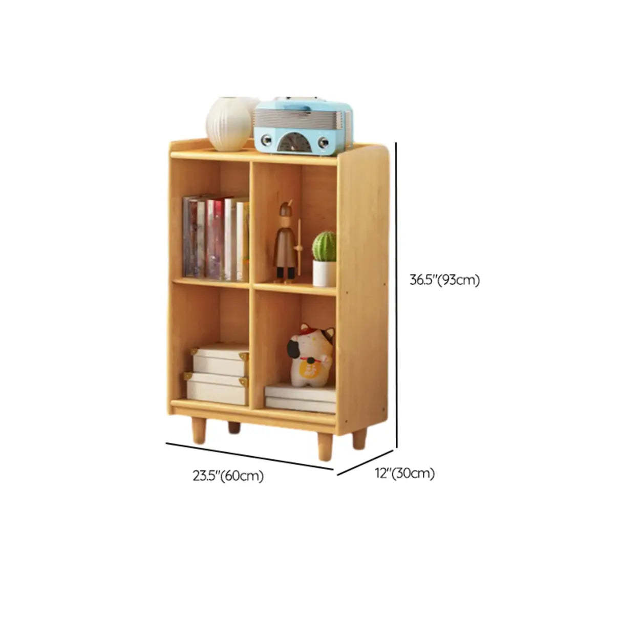 Simple Wood Horizontal Closed Medium Bookcase
