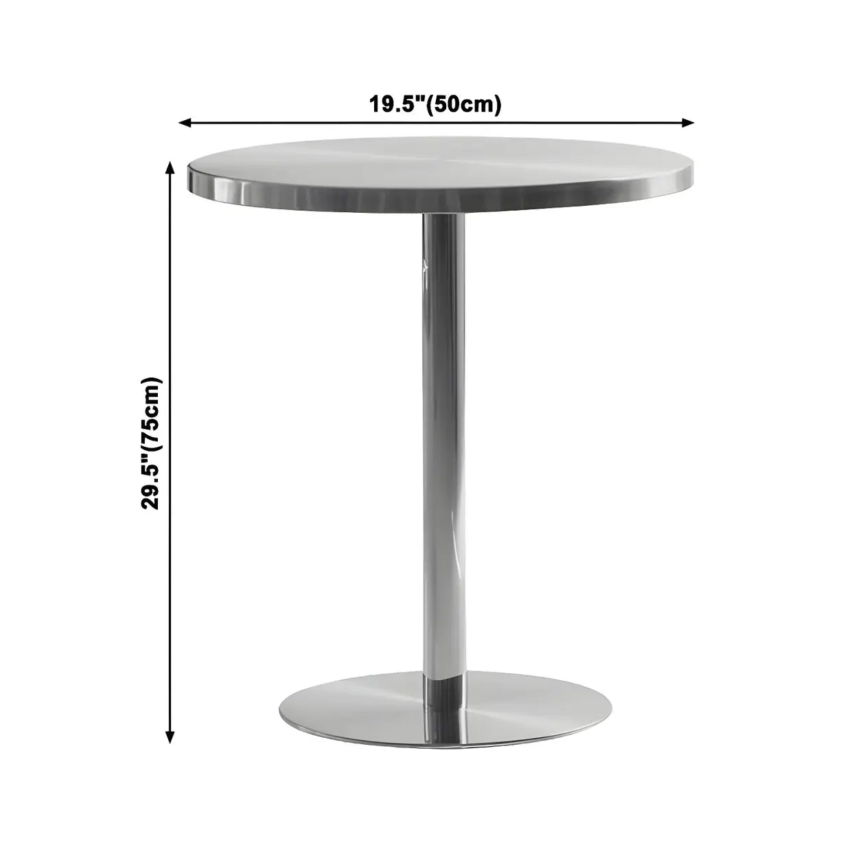 Industrial stainless dining tables in steel metal wood