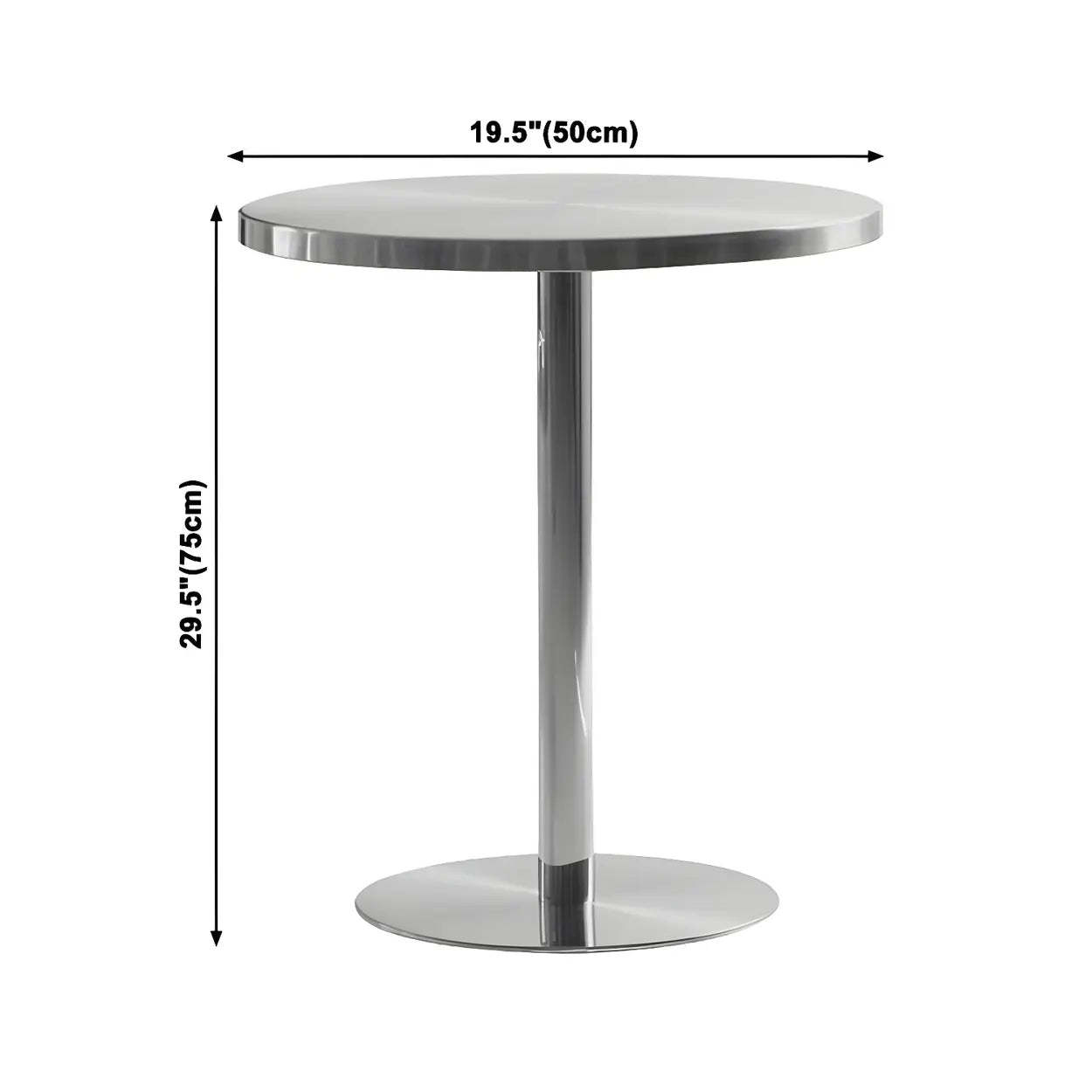 Industrial stainless dining tables in steel metal wood