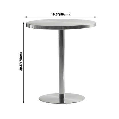 Industrial stainless dining tables in steel metal wood