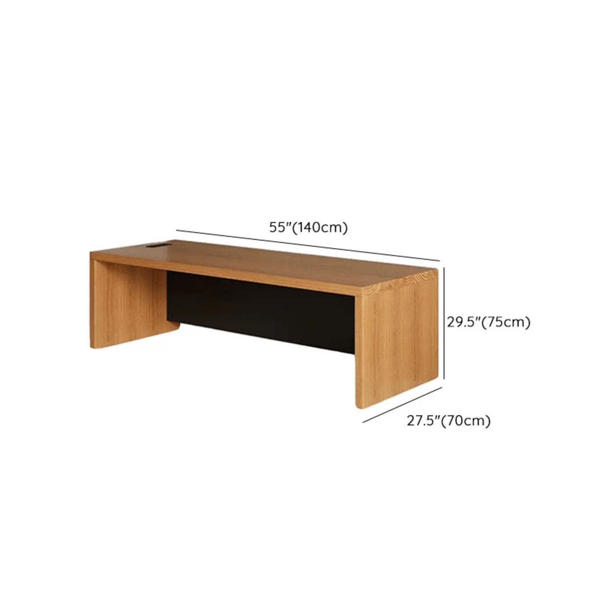 Classic Brown Wood Office Computer Desk