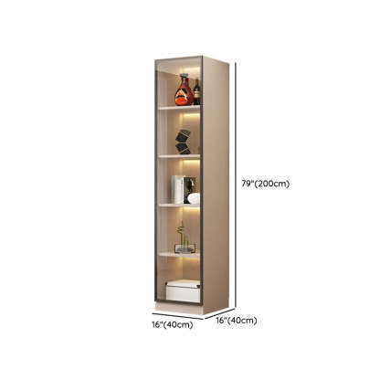 Beige Rectangular Glass Large Display Cabinet