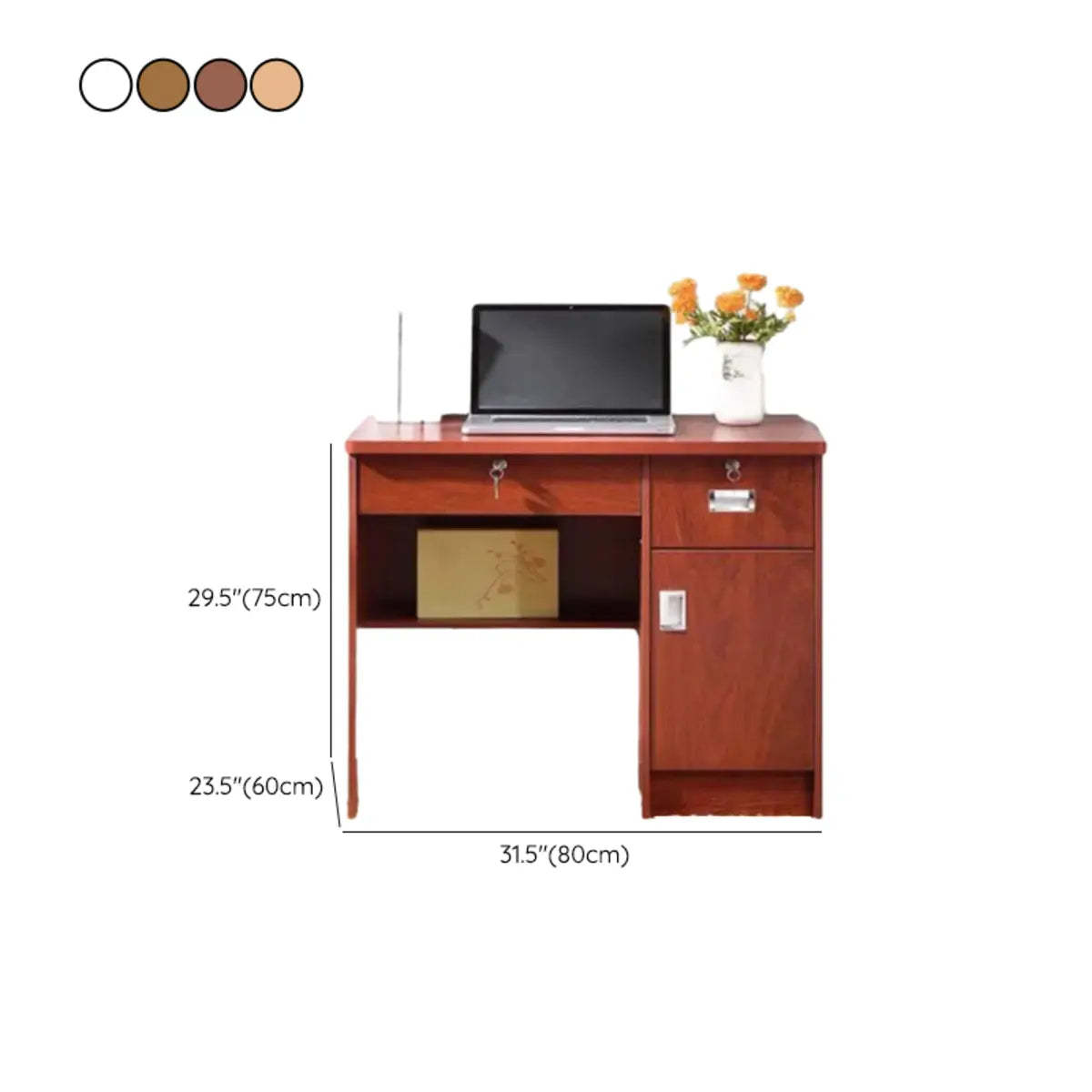 Functional Wood Keyboard Tray Drawer Computer Desk