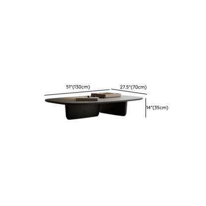 Abstract Black Arc Rectangle Coffee Table