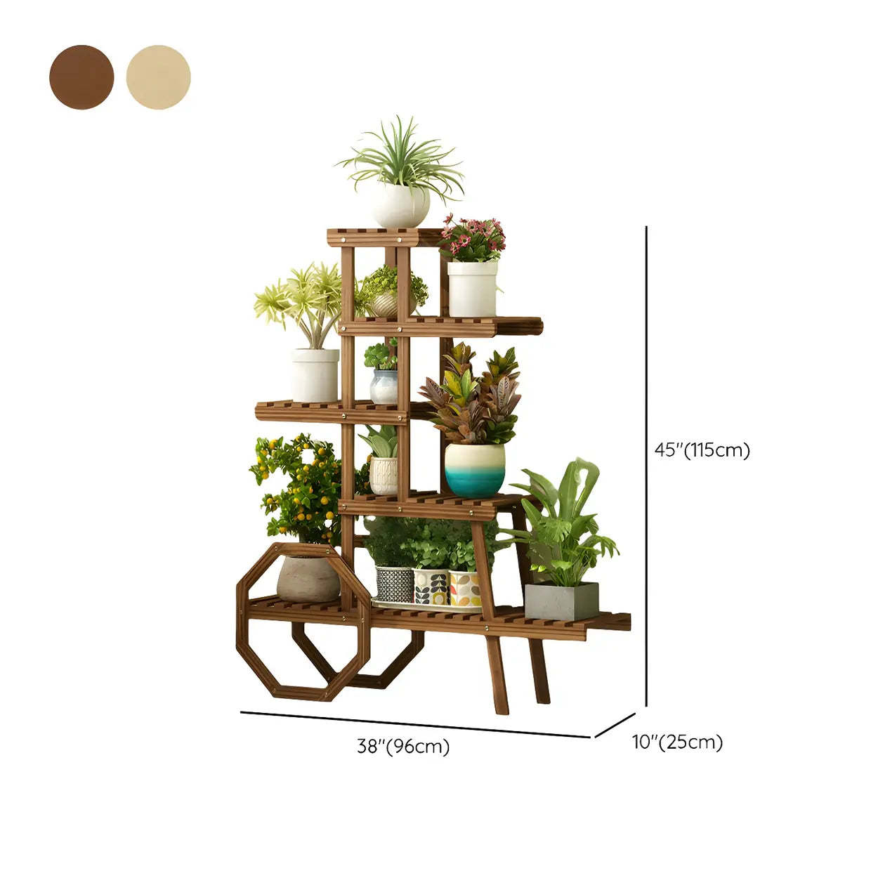 Car-Shape Multi-Tier Wood Indoor Plant Stand