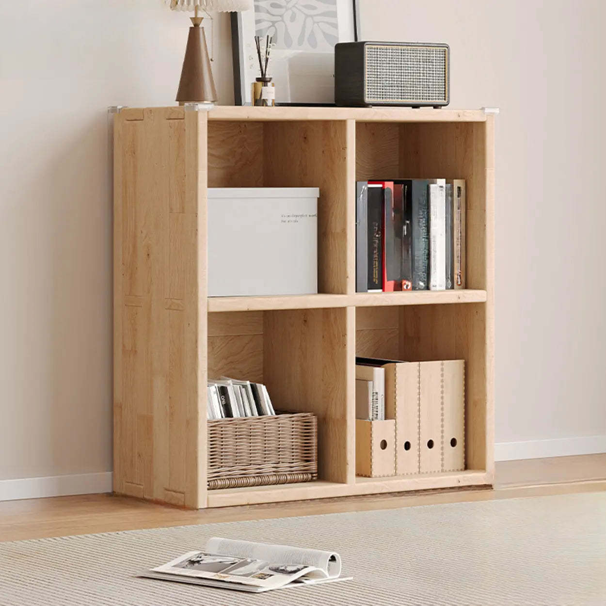 Casual Horizontal Wooden Closed Back Bookcase