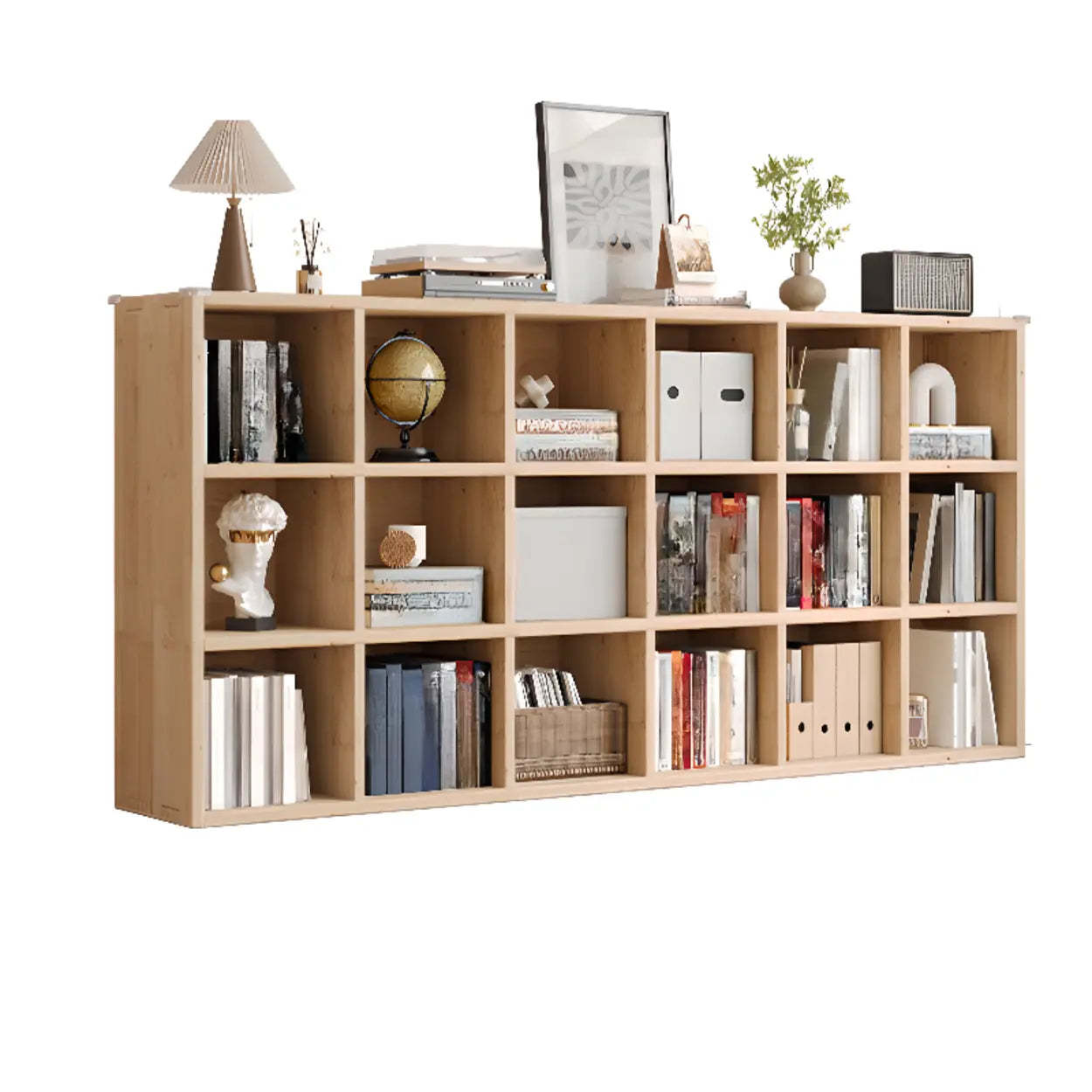 Casual Horizontal Wooden Closed Back Bookcase
