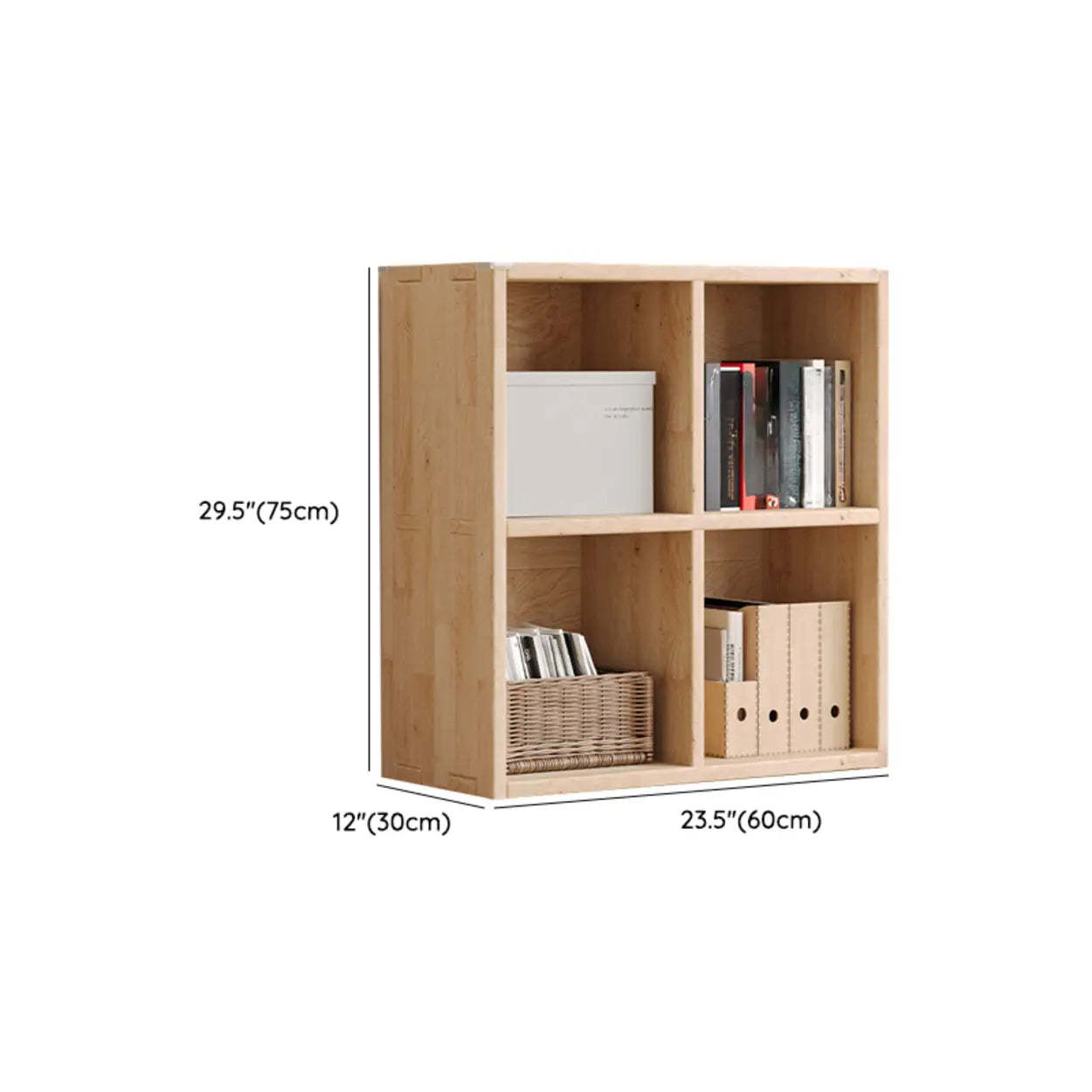Casual Horizontal Wooden Closed Back Bookcase