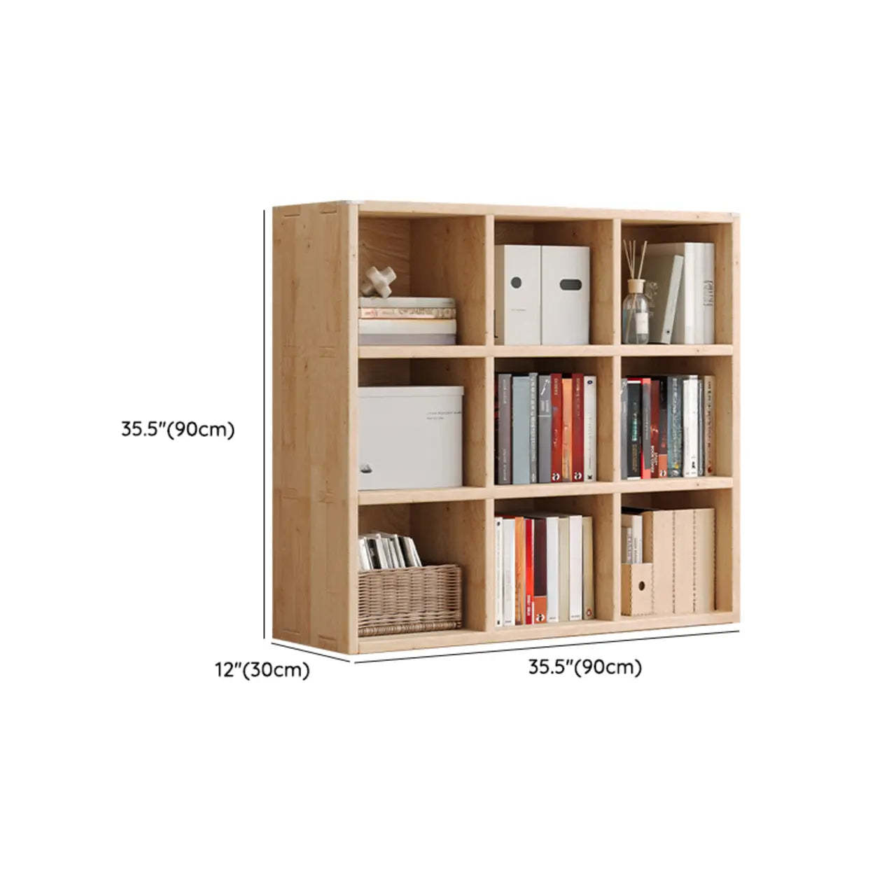 Casual Horizontal Wooden Closed Back Bookcase