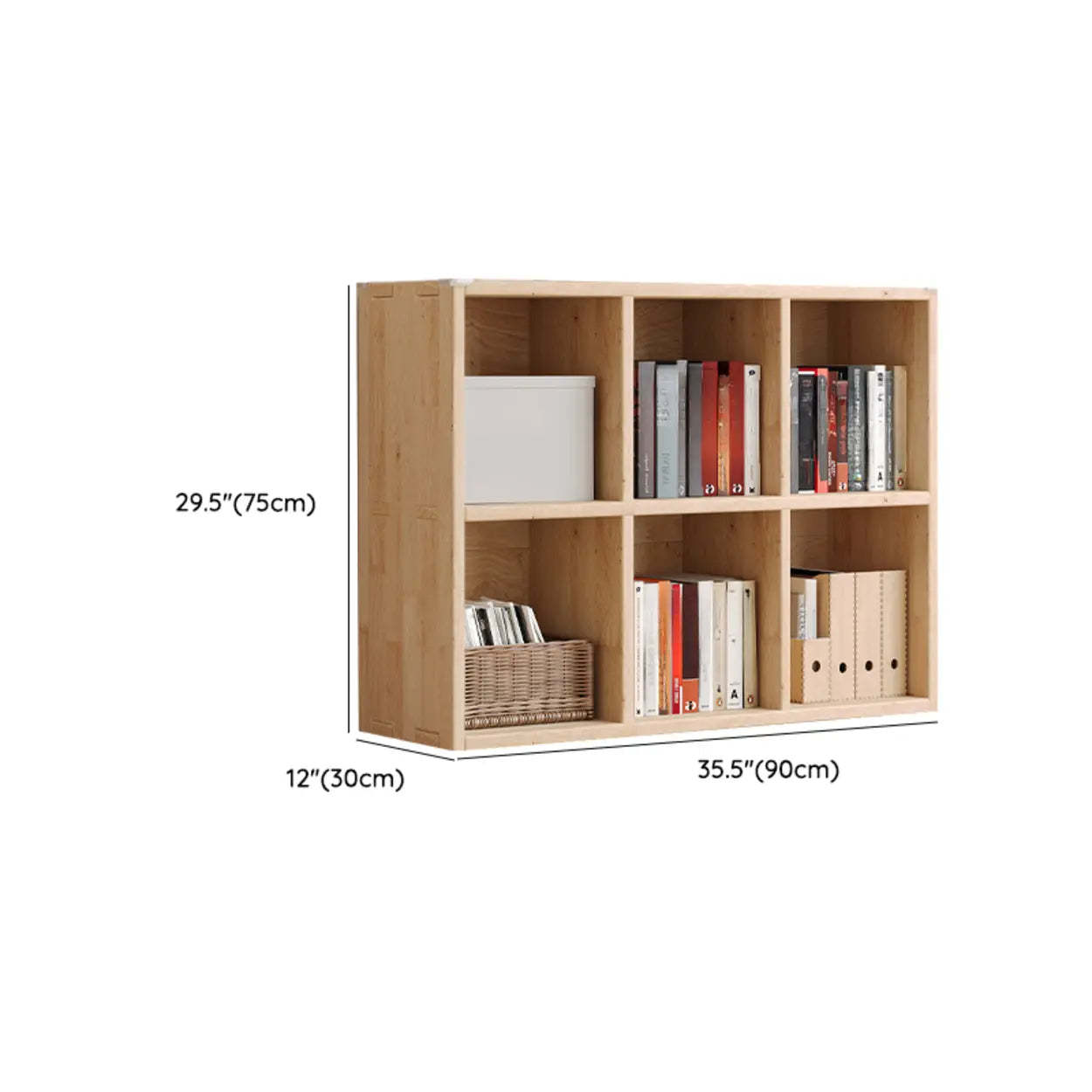 Casual Horizontal Wooden Closed Back Bookcase