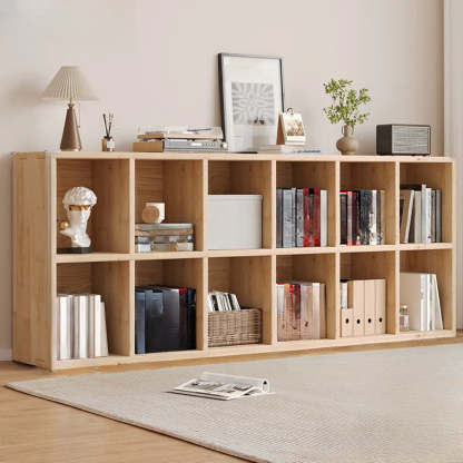 Casual Horizontal Wooden Closed Back Bookcase