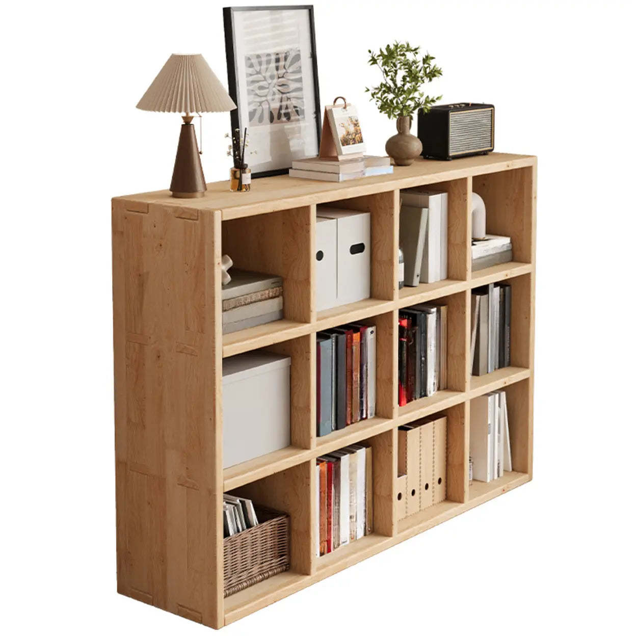 Casual Horizontal Wooden Closed Back Bookcase
