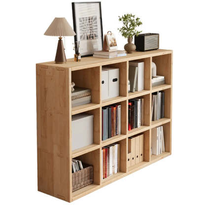 Casual Horizontal Wooden Closed Back Bookcase