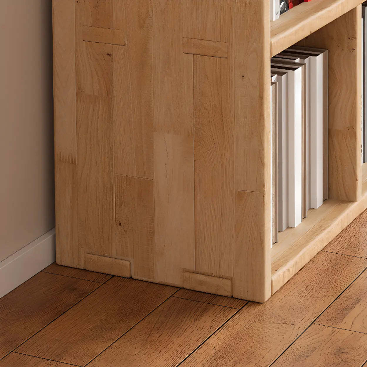 Casual Horizontal Wooden Closed Back Bookcase