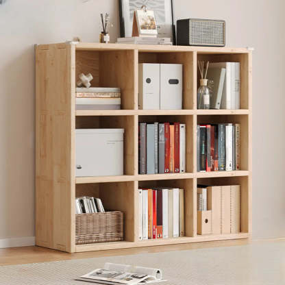 Casual Horizontal Wooden Closed Back Bookcase