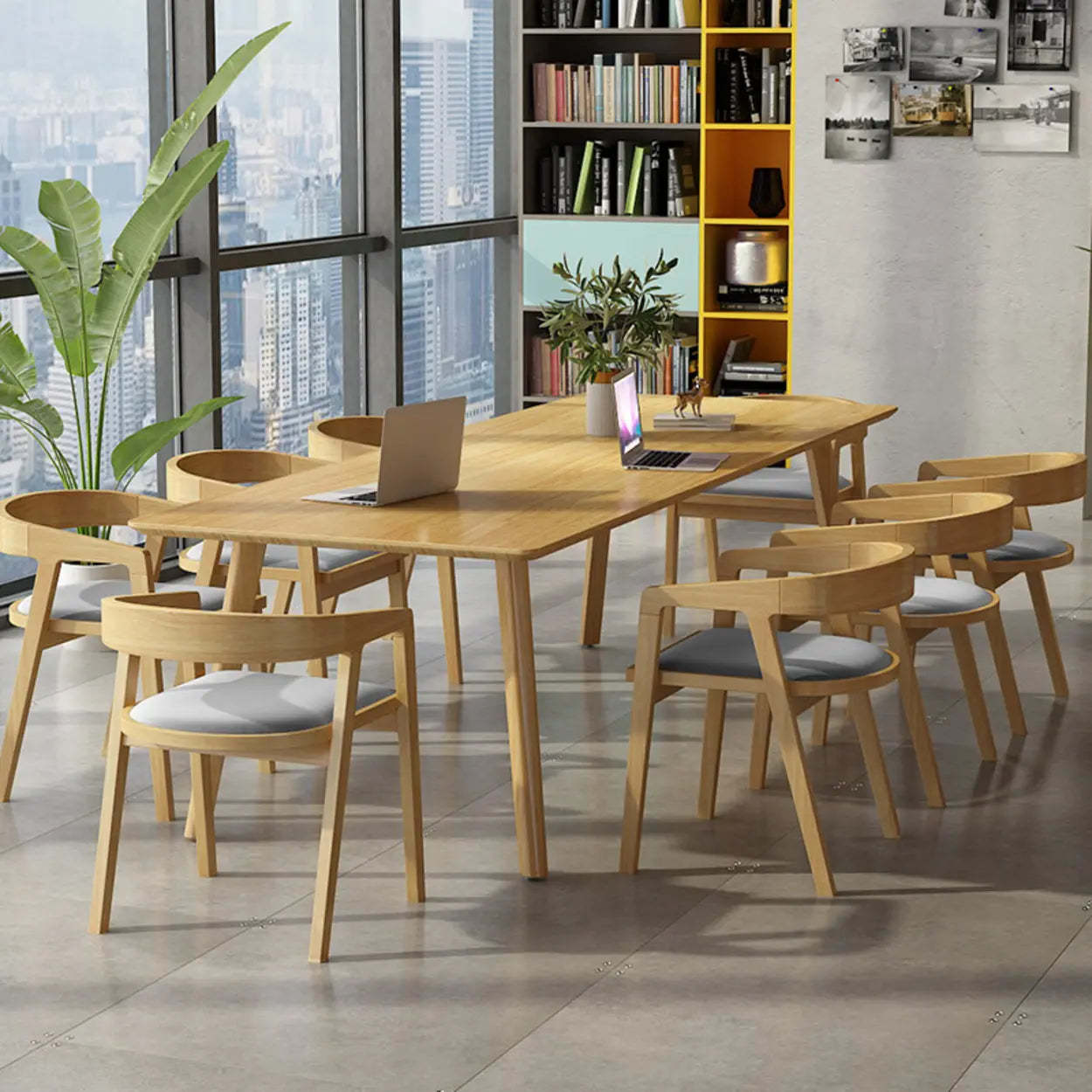 Casual Wood 8-Person Rectangular Conference Table — Table Only